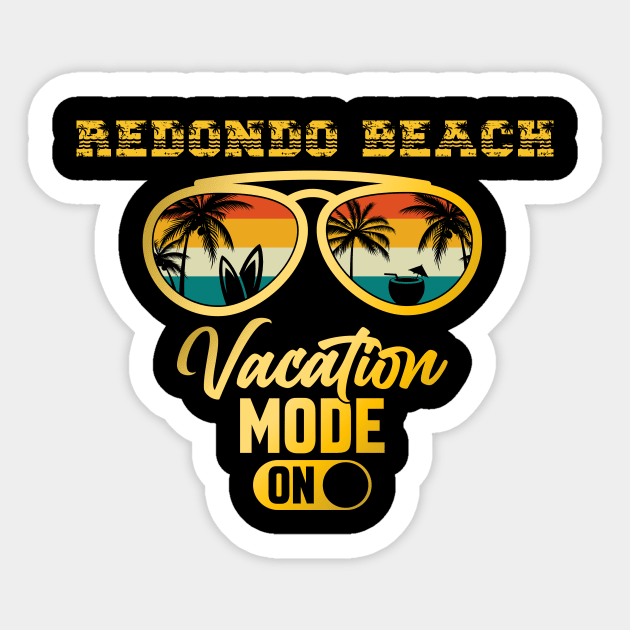 Dream vacation in Redondo Beach,USA Sticker by ArtDesignDE